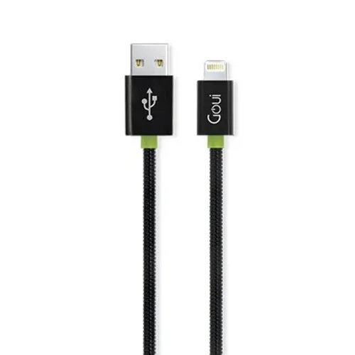 Goui - 8 Pin Spring Lightning To USB Cable - 30cm - Black
