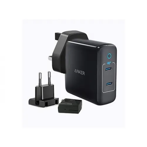 ANKER POWERPORT III 2-PORT 60W MAX TRAVEL CHARGER - BLACK