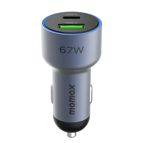 Momax Move 67W dual-port car charger - Grey