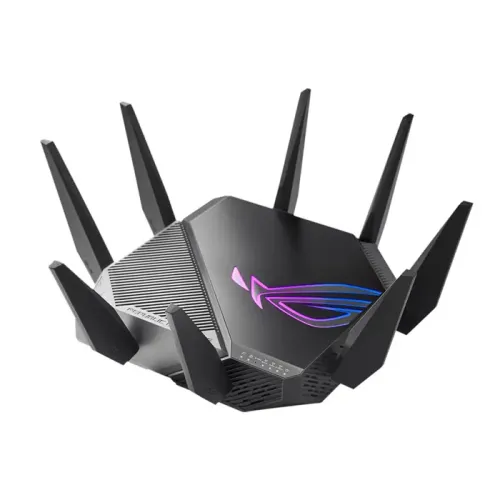 Asus ROG Rapture, Tri-band WiFi 6E (802.11ax), Gaming Router 6GHz Band 2.5G, WAN/LAN Port PS5 Compatible, Triple-level Game Acceleration