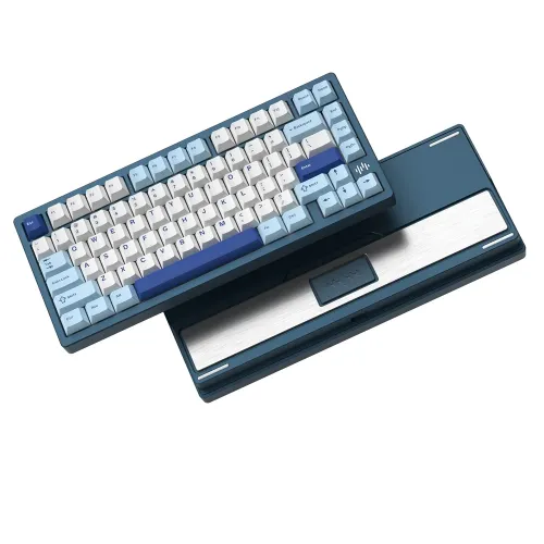 Womier RD75 Pro 75% Wireless Aluminum Keyboard – QMK/VIA Custom Hot-Swappable Design with Quick Release - Anodized Blue (English/Arabic)