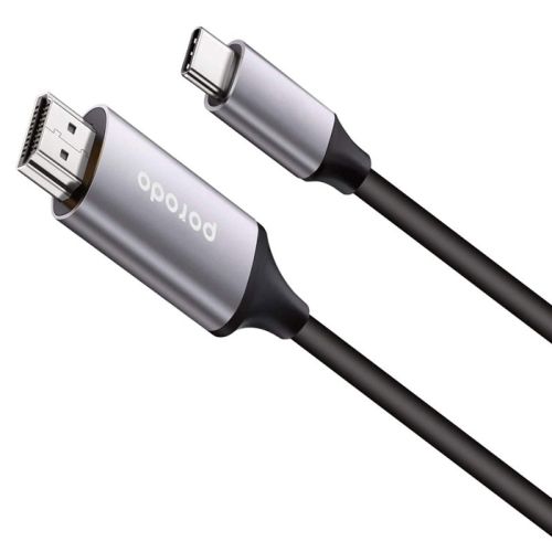 Porodo Type-C To 4K HDMI Cable 2m - Gray