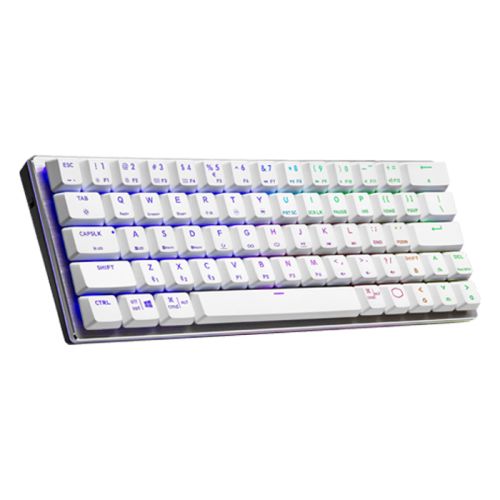 Cooler Master SK622 Wireless 60% Mechanical Keyboard With Low Profile Switchs (White) - Blue Switch