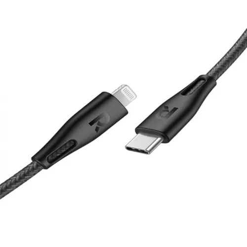 RAVPower RP-CB1018, Type-C to Lightning Cable, 2m, Nylon - Black