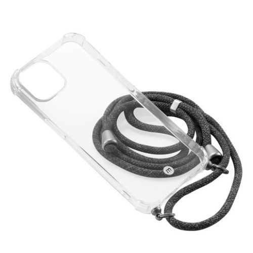 MOMAX - iPhone13 - 6.1inch Crossbody Strap Case With Lanyard (Transparent)