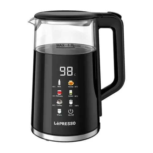 Lepresso Electric Window Kettle Multi-Temprature Display - Black