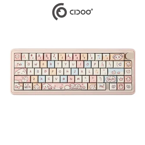Cidoo Nebula 65% Via-programmable Wired/wireless Mechanical Keyboard - Pink (English)