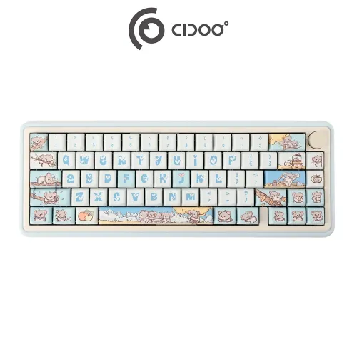 Cidoo Nebula 65% Via-programmable Wired/wireless Mechanical Keyboard - Blue (English)