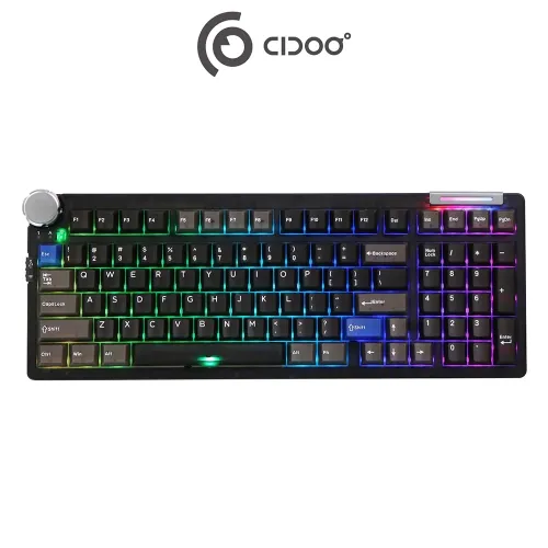 Cidoo Abm098 1800 Compact Via Gasket Mount Hot Swappable Mechanical Gaming Keyboard - Black (English)