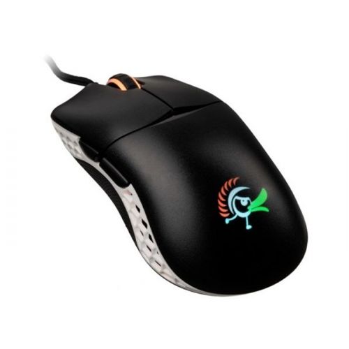 Ducky Feather Kailh Switch RGB Wired Gaming Mouse - Black and White