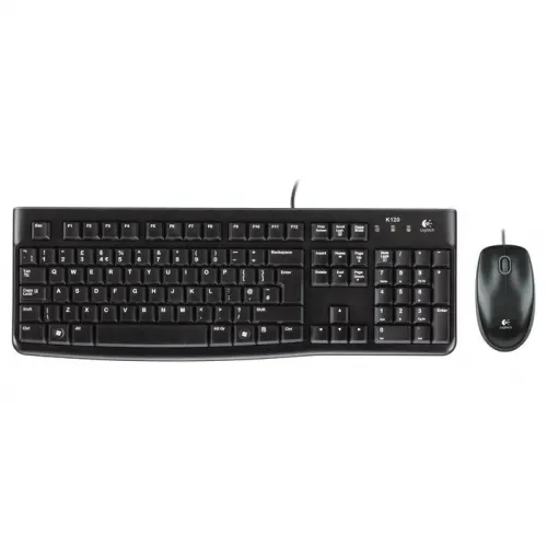 Logitech Wired Keyboard & Mouse - MK120 (English/Arabic)