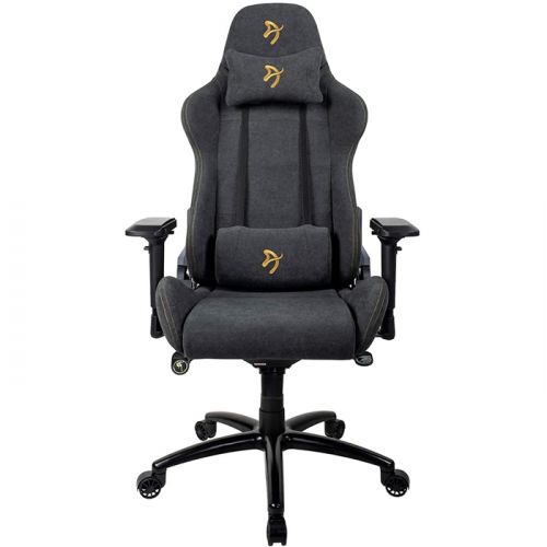 Arozzi Verona Signature Soft Fabric Gaming Chair - Gold Logo