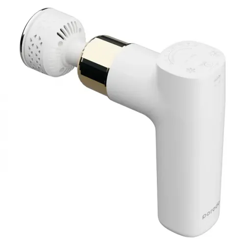 Porodo Lifestyle Hot & Cold Portable Massager With 4 Types Of Professional Massage Heads - White