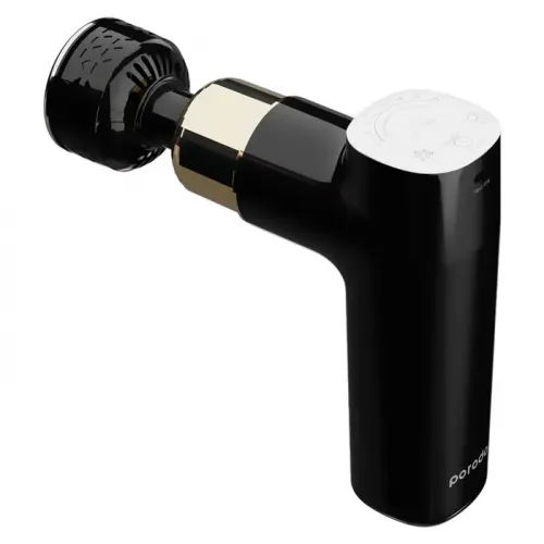 Porodo Lifestyle Hot & Cold Portable Massager With 4 Types Of Professional Massage Heads - Black