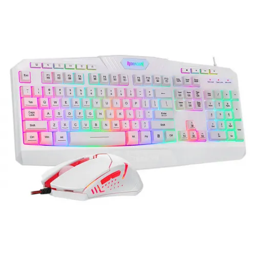 Redragon S101 Pc Gaming Keyboard And Mouse Combo - White (English)
