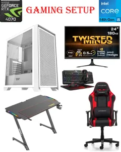 Darkflash Drx70 Intel Core I5-14th Gen Gaming Pc With Monitor / Table / Chair / Gaming Kit Bundle Offer