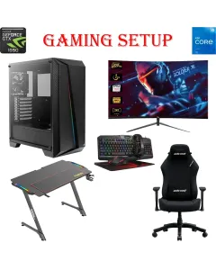 Aerocool Cylon Intel Core I5-11th Gen Gaming Pc With Gaming Monitor / Desk / Chair / Gaming Kit Bundle