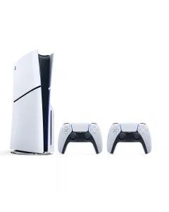Sony Playstation 5 Slim Console Disk - Two Dualsense Wireless Controller Bundle - 1tb (European Version)