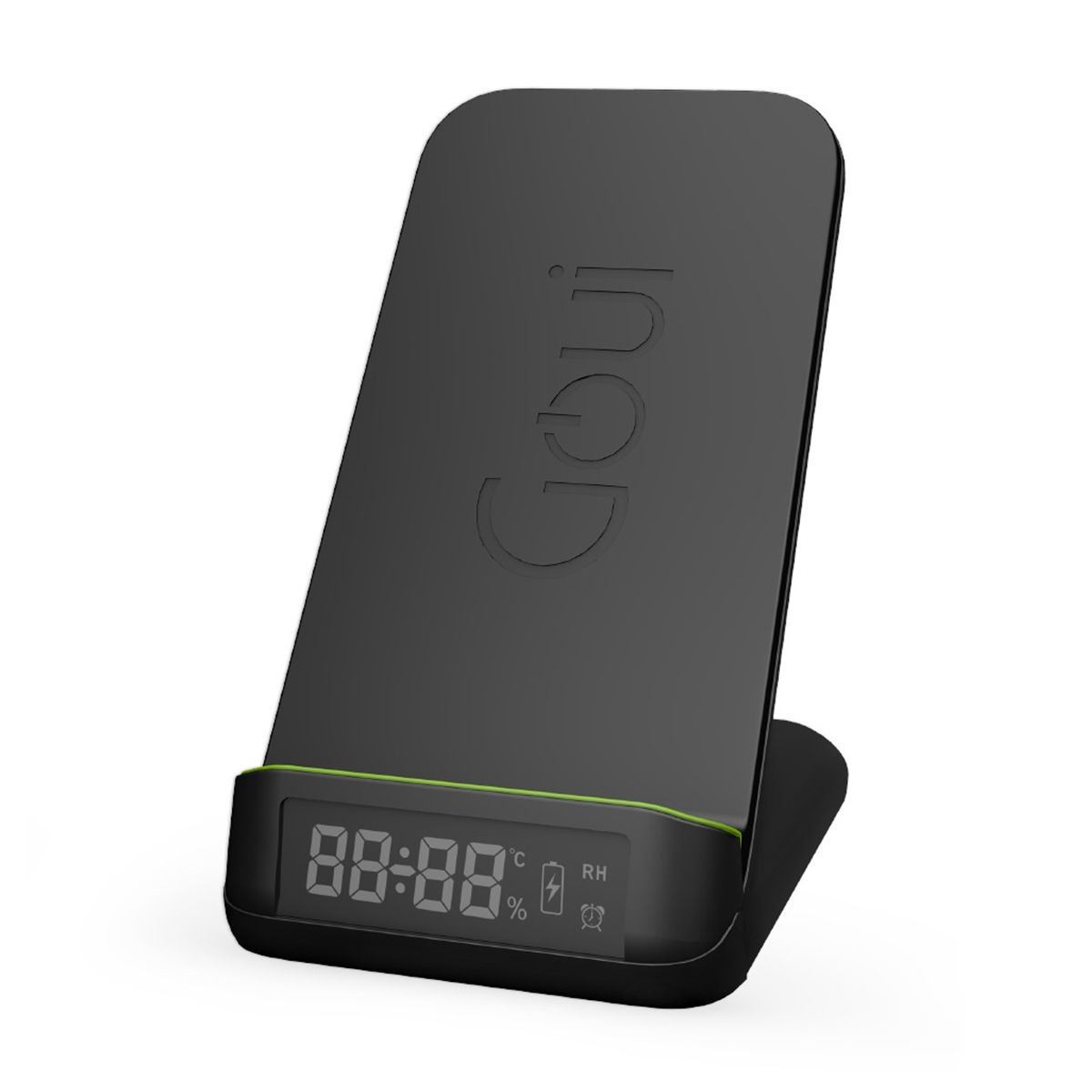 Goui Qi Ultra-Fast Wireless Clock Stand 15W Black