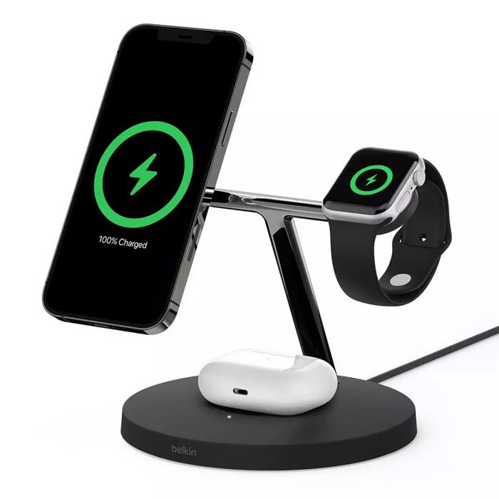 Shop Belkin BOOST CHARGE PRO 3-in-1 Wireless Charger with MagSafe