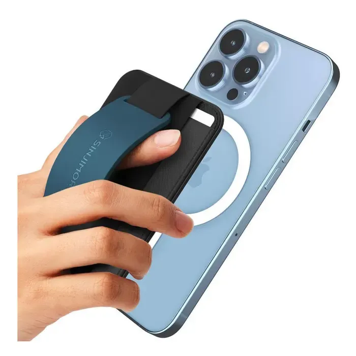 Sinjimoru in Magnetic Wallet as Phone Grip and Stand for