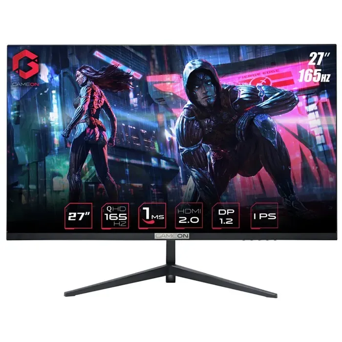 Shop GAMEON 27inch QHD, 165Hz 1ms (2560x1440) 2K Flat IPS Gaming