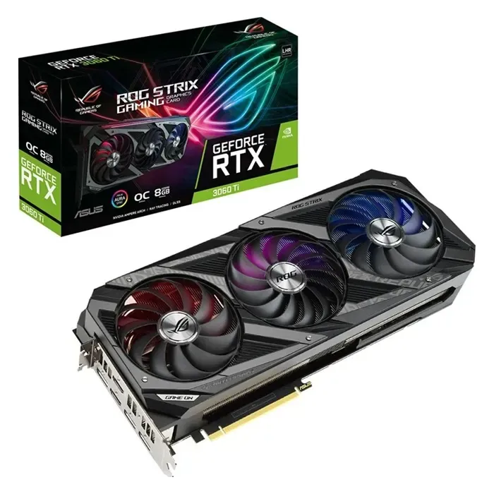 Shop Asus ROG Strix NVIDIA GeForce RTX 3060 Ti OC V2 8GB GDDR6 - Main Image