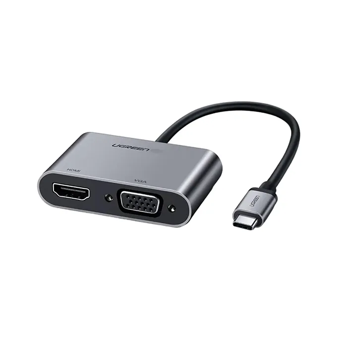 Shop Ugreen Usb-c To Hdmi Vga +usb Adapter With Pd (Space