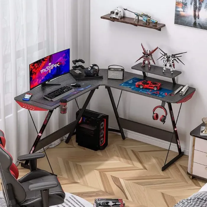 GAMEON L-Shaped Slayer I Series Gaming Desk (Size GAMEON L-Shaped Slayer I Series Gaming Desk (Size