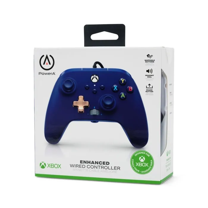 Powera Enhanced Wired Controller For Xbox Midnight Blue