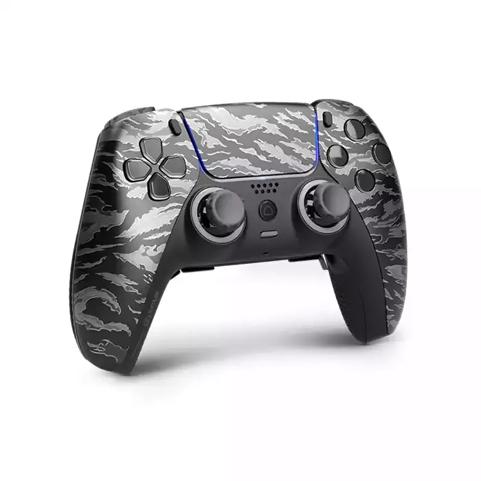 Ps5: Scuf Reflex Fps Wireless Performance Controller - Tigerstripe Black  (Ring-light Gray)