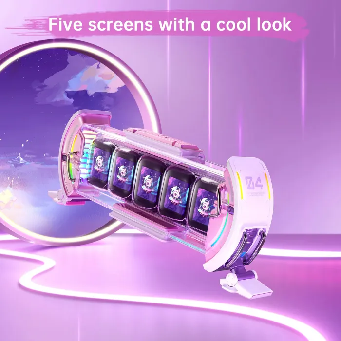 Divoom Times Gate | Pixel Art Informative Display - Pink Divoom Times Gate | Pixel Art Informative Display - Pink