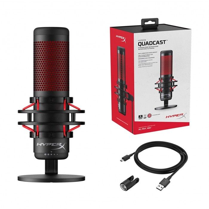 HYPERX QUADCAST STANDALONE ANTI-VIBRATION SHOCK MOUNT MICROPHONE-BLACK