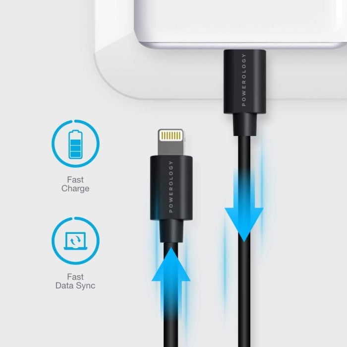 POWEROLOGY DATA FAST CHARGE USB-C TO LIGHTING POWER