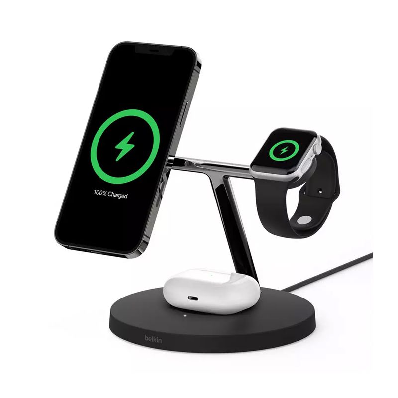 Shop Belkin BOOST CHARGE PRO 3-in-1 Wireless Charger with Shop Belkin BOOST CHARGE PRO 3-in-1 Wireless Charger with