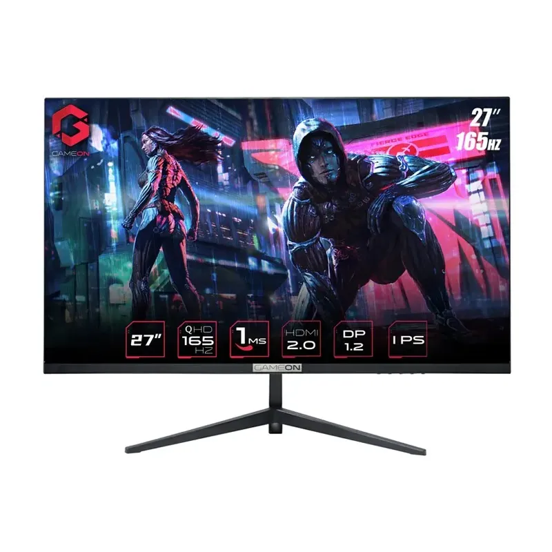 Shop GAMEON 27inch QHD, 165Hz 1ms (2560x1440) 2K Flat IPS Gaming