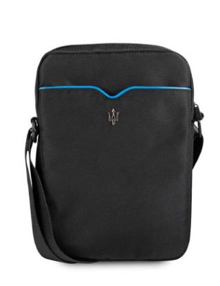 حقيبة تابلت مقاس 8 MASERATI PURE  اللون الأسود/ خط أزرق