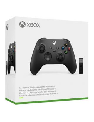Xbox Wireless Controller + Wireless Adapter for Windows 10 - Black