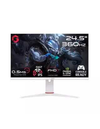 Gameon Goa24fhd360ips Artic Pro Series 24" Fhd, 360hz, Mprt 0.5ms, Hdmi 2.1, Fast Ips Gaming Monitor (Support Ps5) - White