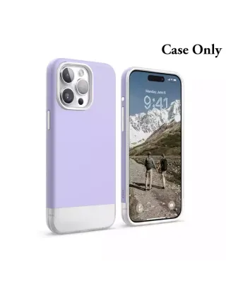 Elago MagSafe Glide Case for iPhone 15 Pro Max - Top: Purple/Bottom: Clear