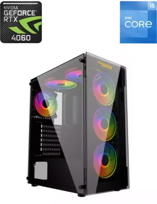 Twisted Minds Manic Shooter-3 Intel Core I5-12th Gen Rtx 4060 Gaming Pc - Black