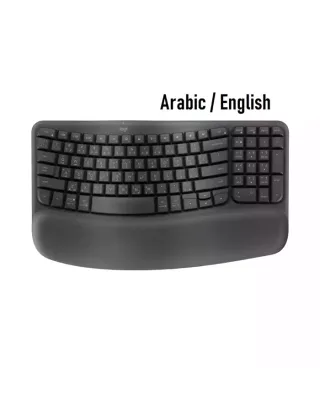 Logitech Wave Keys Ergonomic Wireless Keyboard – Arabic/english