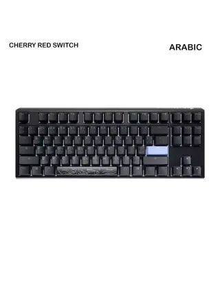 Ducky One 3 Classic Black/White Tkl Hot-swap Rgb 80% Mechanical Keyboard Cherry Red Switch - English/arabic
