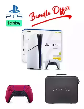 Playstation 5 Disc Console Slim - R2 With Wireless Controller & Travel & Carry Bag Bundle