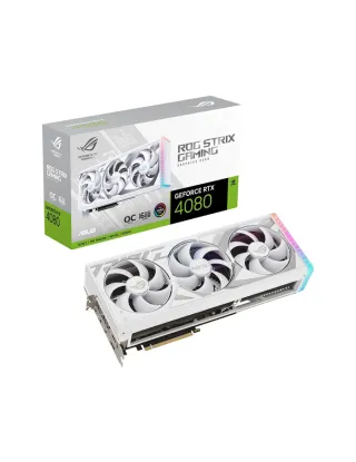 Asus Rog Strix Geforce Rtx 4080 Super Oc 16gb White Edition Gddr6x Gaming Graphics Card