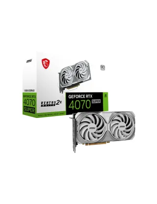 Msi Geforce Rtx 4070 Super 12gb Ventus 2x White Oc Edition Gddr6x Gaming Graphics Card