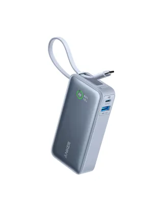 Anker Nano Power Bank 10000 Mah (30w, Built-in Usb-c Cable) - Ice Lake Blue