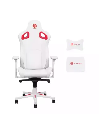 Hobot Cherubic Style Ergonomic Gaming Chair - White/red
