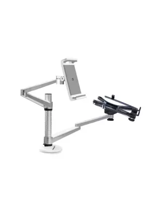 Gamvity Multi-functional Laptop And Tablet Dual Arm Mount Holder Stand Oa-9x - Silver