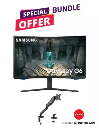 Samsung Odyssey G6 32-inch Curved Gaming Monitor With Qhd Resolution And 240hz Refresh Rate 1ms Gtg With Amd Freesync